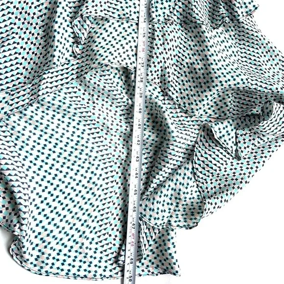 Anthropologie Parker silk ruffle print dress flowy size small high low - Picture 4 of 9